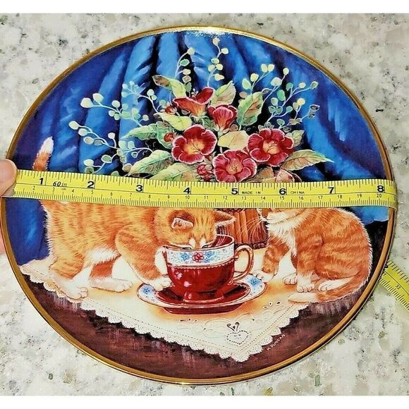 Franklin Mint Heirloom Tea For Two Fine Porcelain 8" Plate by‎ K. Duncan #F4478 - Picture 4 of 4